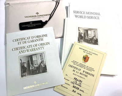 VACHERON CONSTANTIN Ref. 81000 Malte Grande Classique Booklet, Papers & Tag