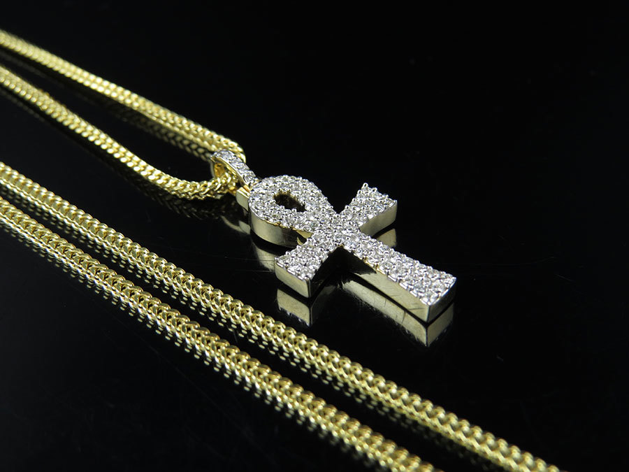 Men's 10k Yellow Gold Solid Ankh Cross 