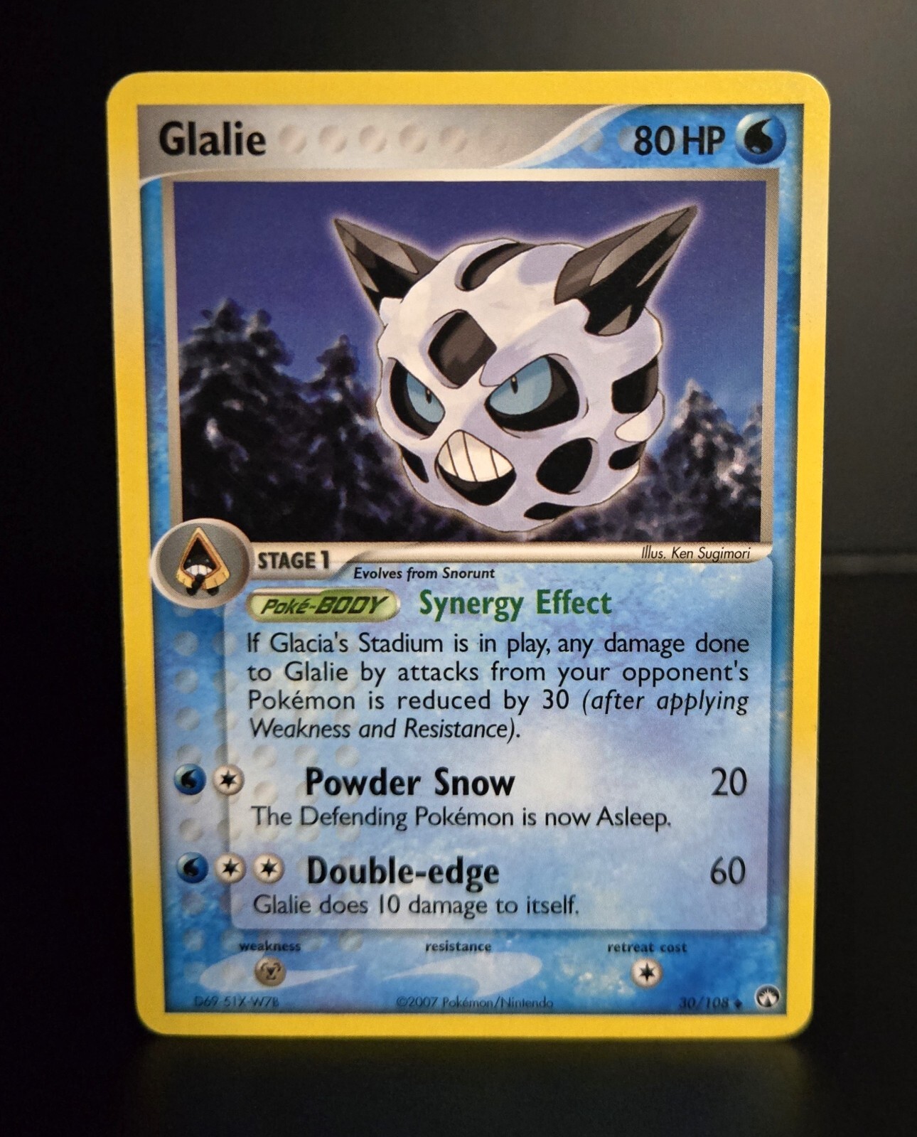 Pokémon TCG - GLALIE - 30/108 - EX: POWER KEEPERS (2007) - VINTAGE - LP