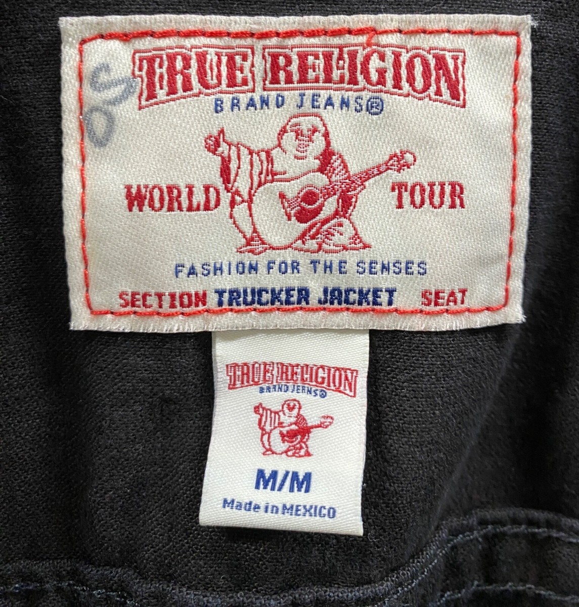 True Religion Jacket Womens Medium Black White Paint