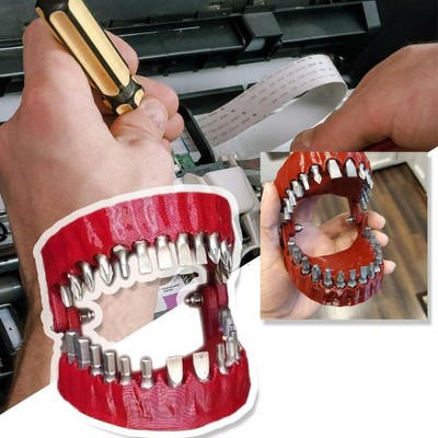 Denture Drill Bits Holder Model Layout for 1/4'' Hex Bits and Drive Bits Adapter