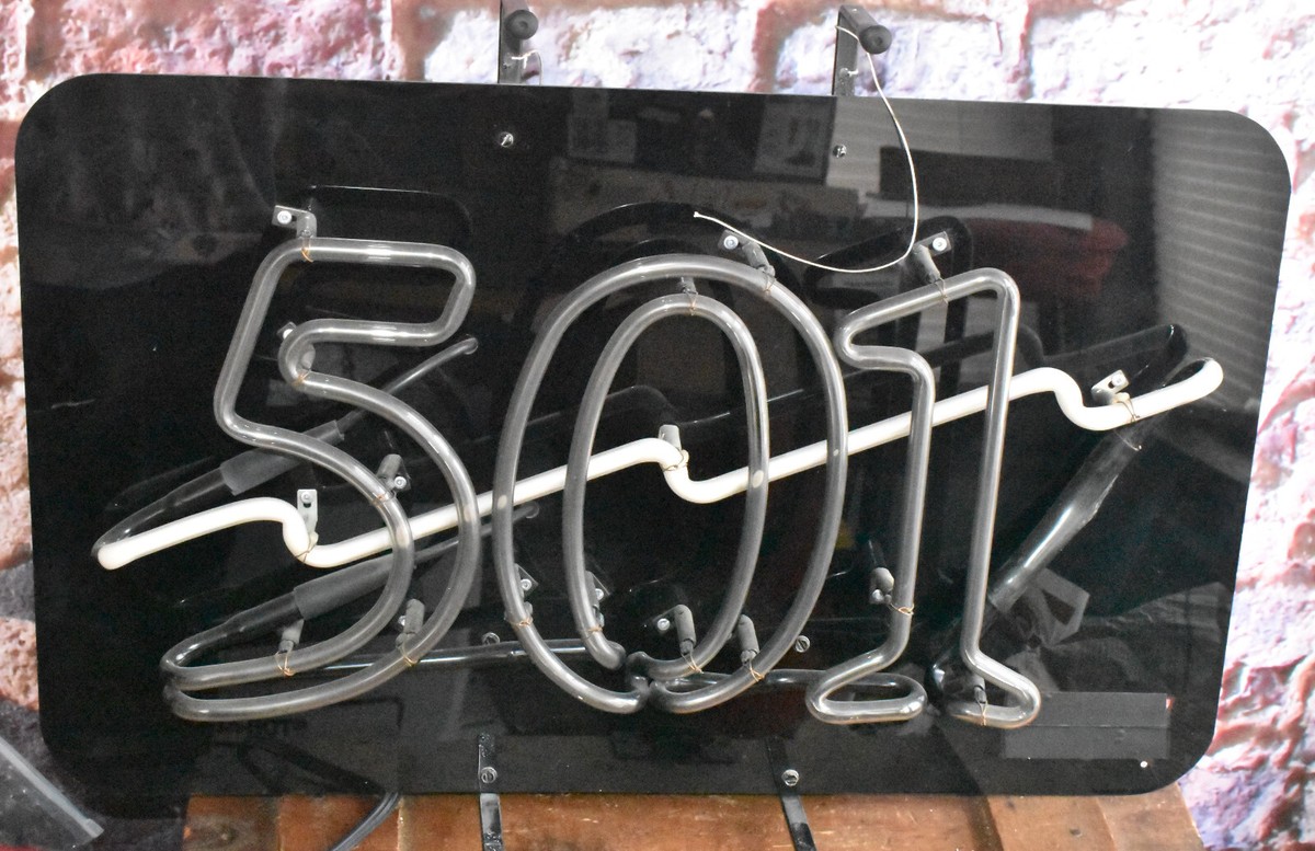 Vintage 1987 Levi's Levi 501 Jeans Neon Advertising Store Sign | eBay