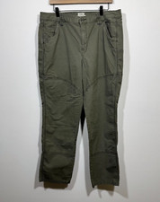 L.L. Bean Women's Favorite Fit Canvas Utility Straight Leg Pants Size 16 Outdoor