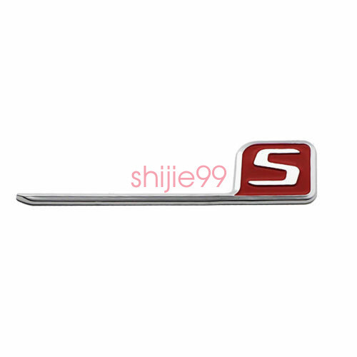 1PC Red Metal S Emblem Badge Sticker for Mercedes Benz AMG G63S GLE63S C63S GTS - Picture 3 of 9