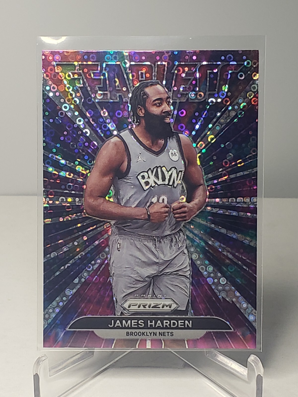 2021-22 Panini Prizm James Harden Fearless Fast Break Disco Prizm