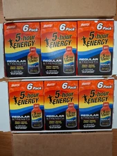 5 Hour Energy Berry Flavor 6 six pack Total of 36 Bottles Exp 5/31/2025