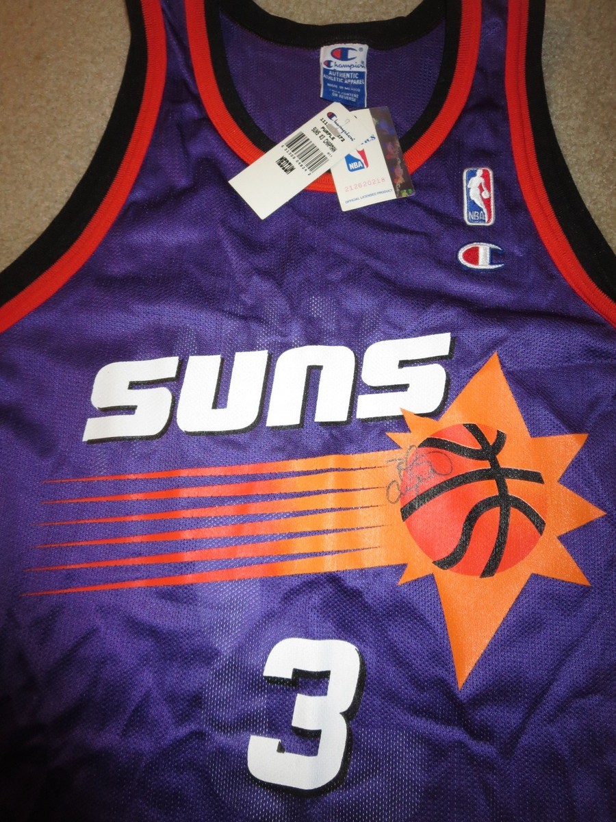 Rex Chapman #3 Phoenix Suns NBA Sunburst Champion Jersey 40 New