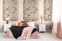 Fototapete Vlies Blumen Floral Stuck 3D-Optik Beige Grau 39847-1 (5,61€/1Qm)