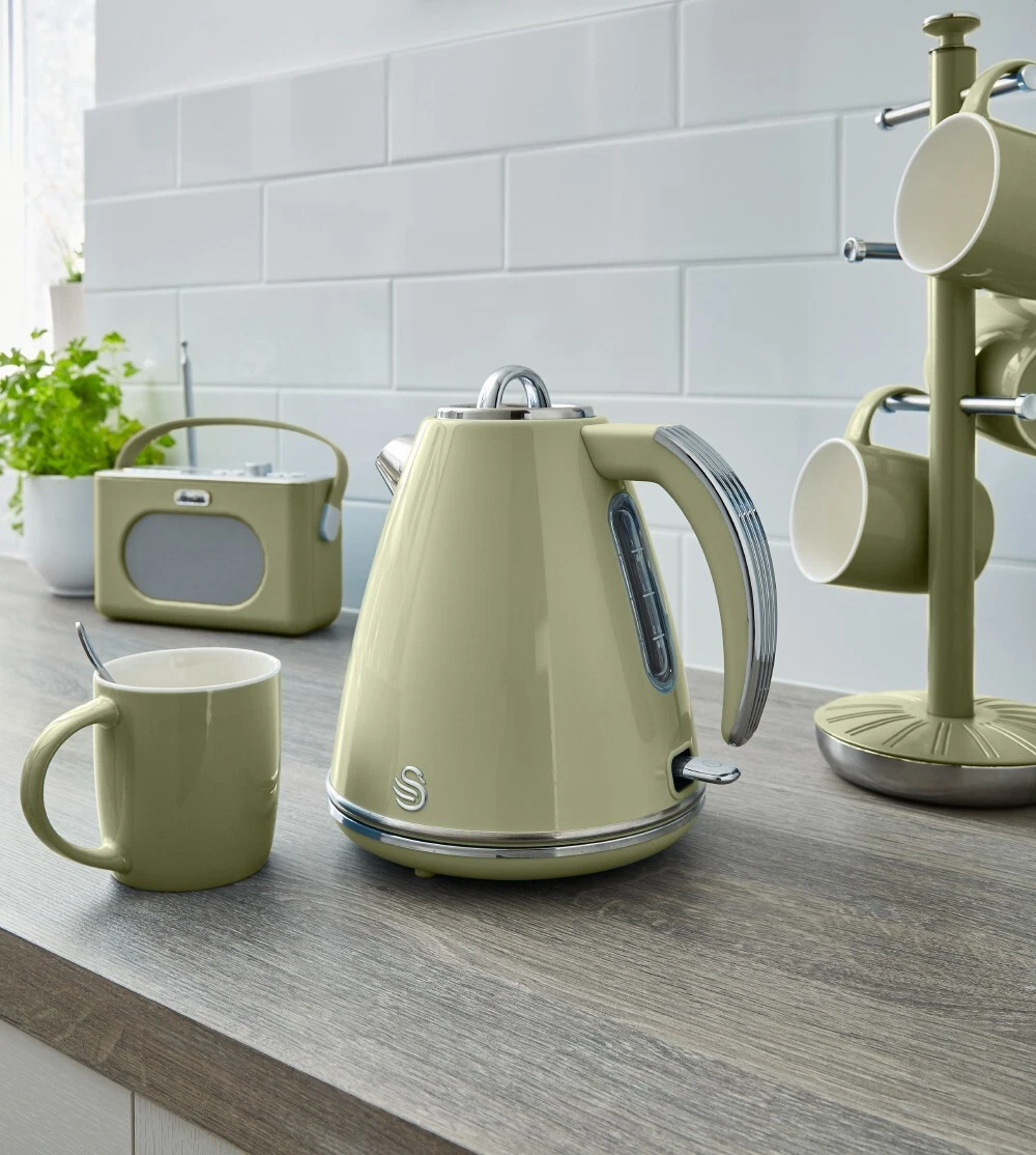 Swan retro green kettle and toaster deals