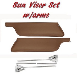 Black For Both Sides of Car 1967-68 Mustang Sun Visor & Bracket/Rod Set Black For Both Sides of Car 1967-68 Mustang Sun Visor & Bracket/Rod Set