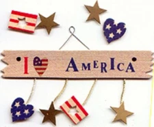 I Heart America, scrapbook 3D embellishment Jolee's by You JJDB018