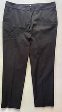 Eileen Fisher ORGANIC COTTON Chino Pants Black Sz XL Wear To Work Stretch