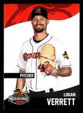 Logan Verrett 2022 Choice Rochester Red Wings #22 Rochester Red Wings