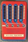 Vintage Tin Wolverine USA Red & Blue Metal Math Toy Adding Machine