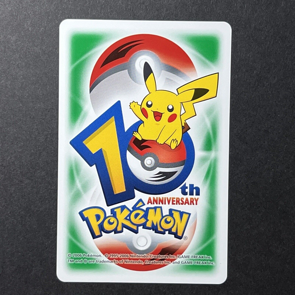 Pokemon Center 10th Anniversary Green Deck Playing Card 2006 UK