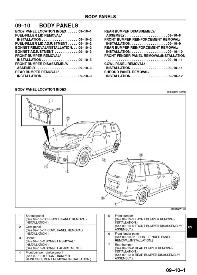 Mazda 5 - 1 Serie (2007-2010) Manual De Taller En Cd - Imagen 2 de 4
