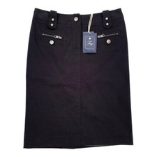 Gonna donna FAY by TOD'S matita midi al ginocchio nera cotone NUOVA ETICHETTA!