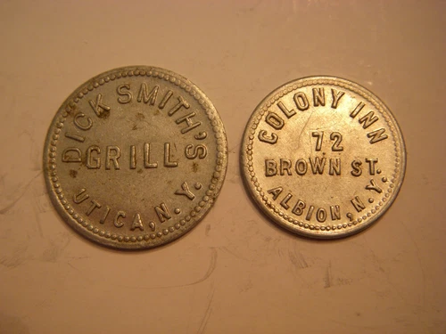 Pair of New York Tokens - Dick Smith's Grill, Colony Inn