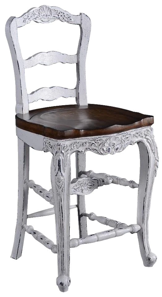 Shabby Chic Wood Frame Bar Stools & Stools