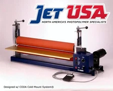44" CODA Cold Mount Motorized Laminator System w/Foot Ped, Feed Tray & ALM Table