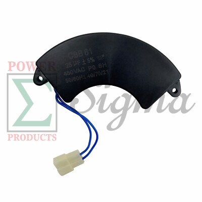 Generator Capacitor & Plug 450V.AC 25uF 50/60Hz 5-8KW CBB61 SH DB