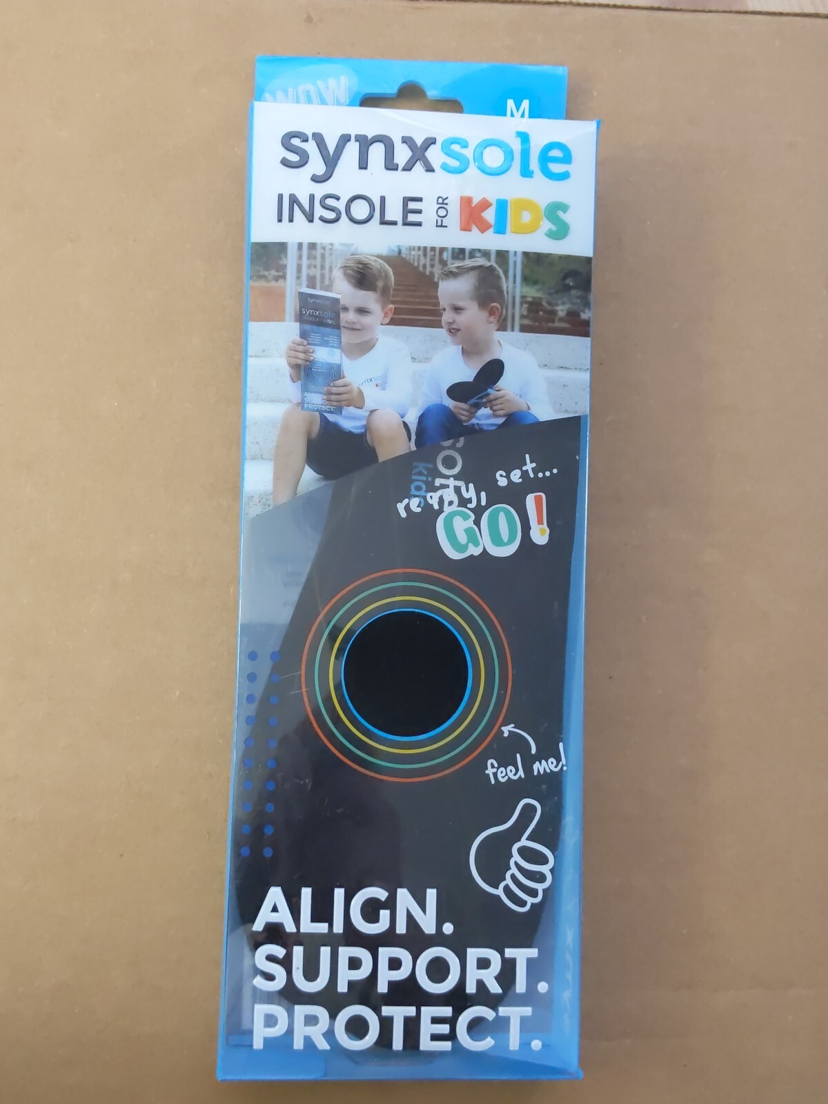 SYNXSOLE Insole for Kids Size Medium (US kids size 121) Flat Feet