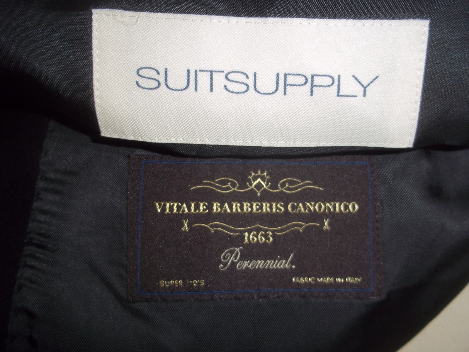 ( Suitsupply Napoli solid black 2button side vent… - image 8