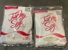 Lot of 2 Leggs Just My Size Pantyhose 3X OFF WHITE Sheer Toe NEW