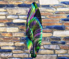 16" Colorful Swirl Helix 3D Hanging Wind Spinner Yard Decor Kinetic hws010