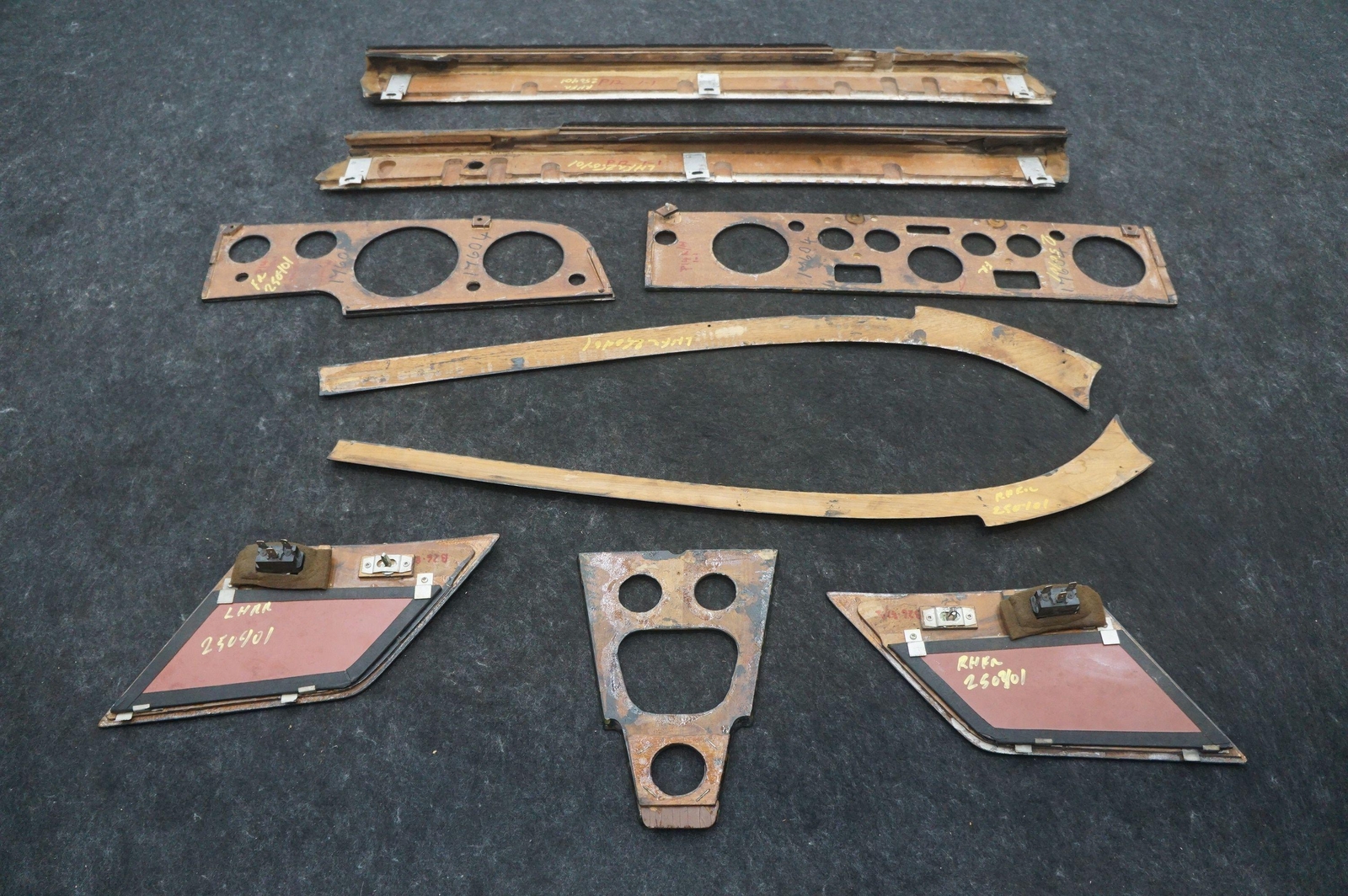 Set Interior Wood Trim Panel Cover OEM Rolls Royce Silver Shadow 1973 *Note*
