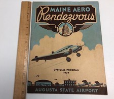 1939 Maine Aero Rendezvous Program ~ Laura Ingalls, Buddy Batzel, Bob St Jock
