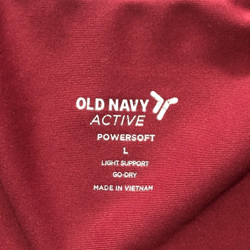 Old Navy Active Sports Bra Women's Large Yoga Athleisure Normcore Red Top - Afbeelding 2 van 6