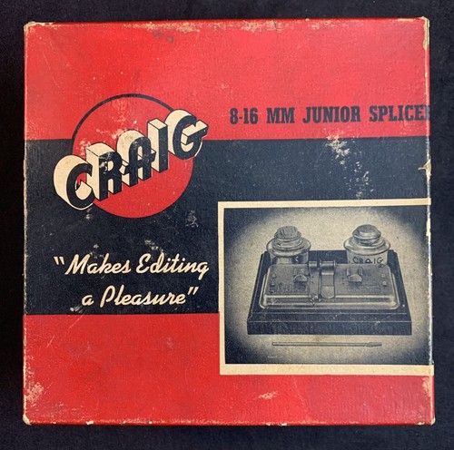 Vintage Craig 8-16MM Film Junior Splicer w/ Original Box - Made in USA