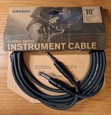 D'Addario Classic Series Instrument Cable, 10 feet, 1/4" to 1/4", guitar cable