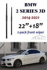 For BMW 2 Series 3D 2014-2021 22"+18" Front Windshield Wiper Blade 2 Pack
