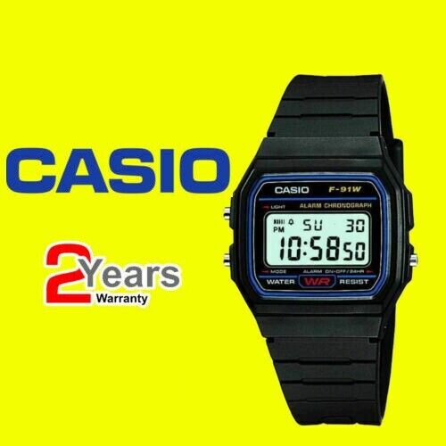 Casio F-91W-1YER Men's Resin Digital Watch With alarm for men and boys-Day&Date - Afbeelding 1 van 1
