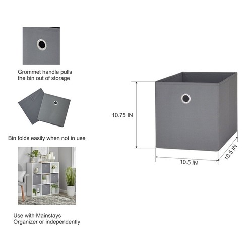 Collapsible Fabric Storage Bins 2 Pack Cube Organizers Home Office Bedroom New - Picture 8 of 8