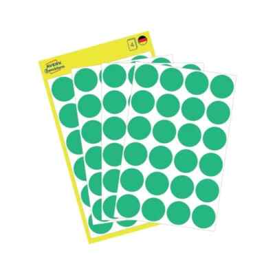 Avery Zweckform 96x Markierungspunkte Klebepunkte Etiketten grün 18mm Sticker