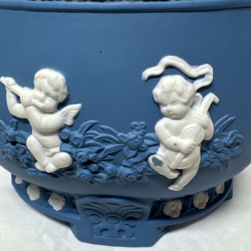 Vintage Blue & White Planter Clay Vase 5” By 6”by 4” - Picture 10 of 12