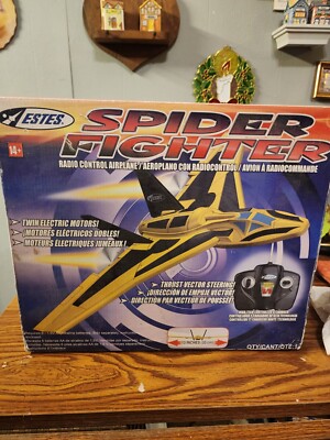 Vintage Estes Spider Fighter Radio Control Airplane, Rare & New In Box, 2011