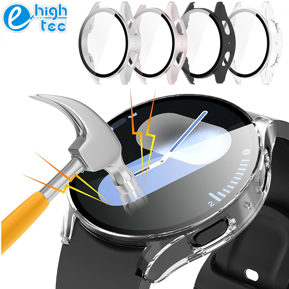 For Samsung watch 40/44mm Hard Case PC Cover Tempered Glass Screen  Protector