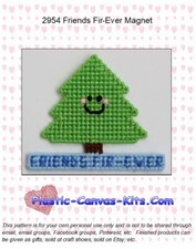 Friends Fir-Ever Magnet-Plastic Canvas Pattern/Kit