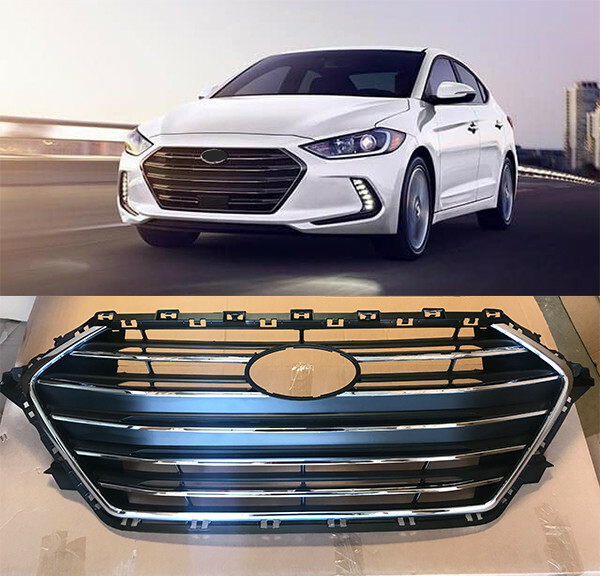 Fit 2017 2018 Hyundai Elantra Front Center Grille Grill Full Gloss