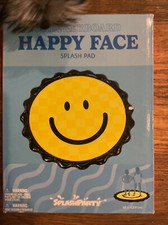 Splash Party Checkerboard Happy Face Splash Pad 48   Attaches To Garden Hose