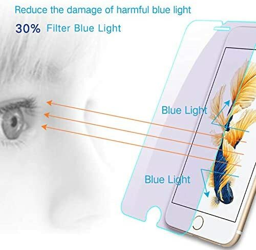 for iPhone SE 2020 8/7/6/6s HD Anti-Blue Light Screen Protector Tempered Glass - Picture 4 of 4