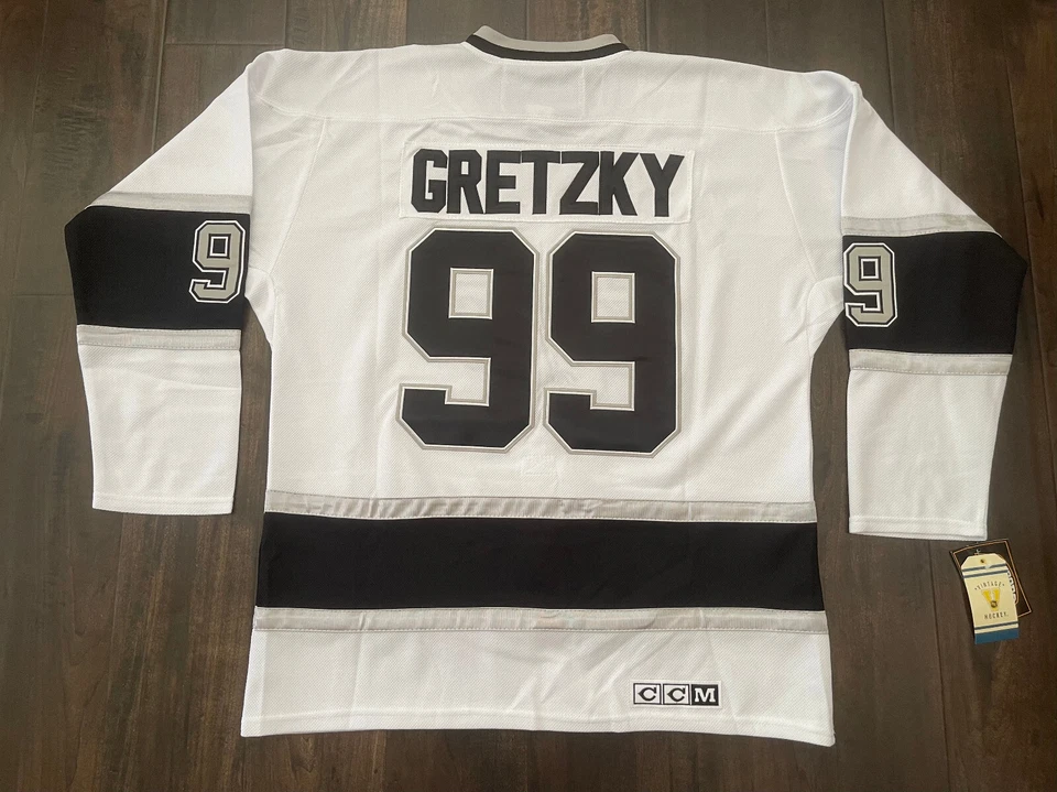NUEVA Camiseta Wayne Gretzky LA Los Angeles KINGS BLANCA 1992-93 Retro CCM NHL 99 Foto 2 de 3