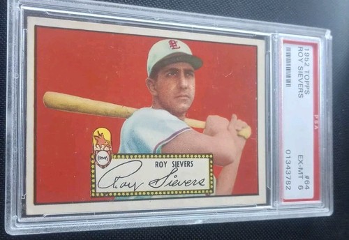 1952 Topps #64 Roy Sievers Browns PSA 6 - EX/MT Nice Centering - Picture 2 of 3