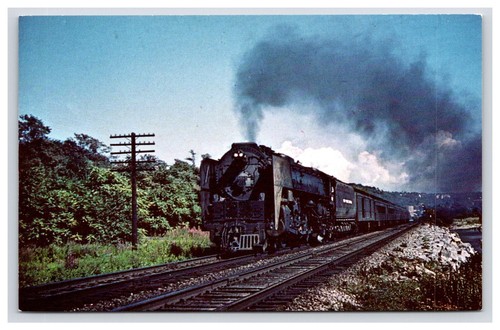 Postkarte: Eisenbahn: New York Central 6012, Rauch - unverpostet
