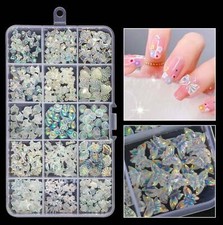 Mixed AB Transparent 3D Nail Art Decor Shells, Bows, Flowers Box Set