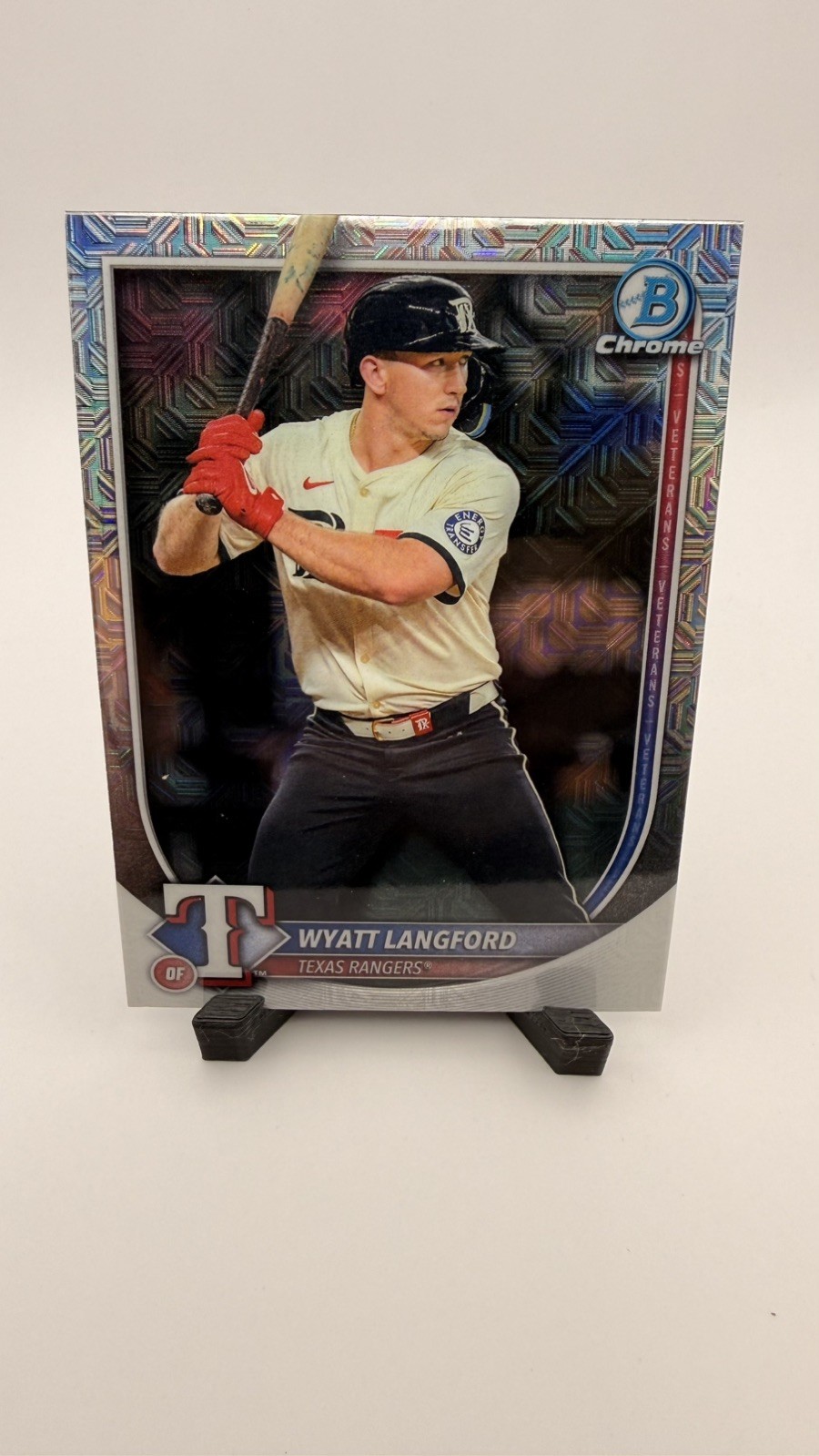 2024 Topps Bowman Chrome Wyatt Langford Mojo Refractor RC #71